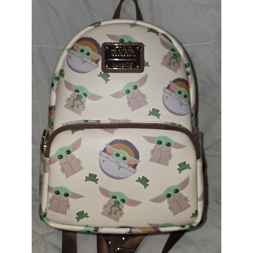 Loungefly Disney star wars Yoda grogu the child mini backpack bookbag bag tote